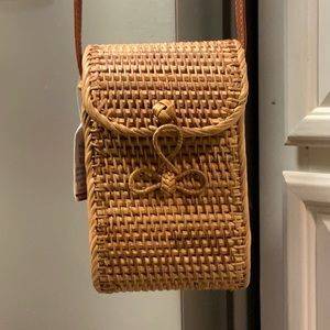Straw bag for iPhone (BN) - summer cross body